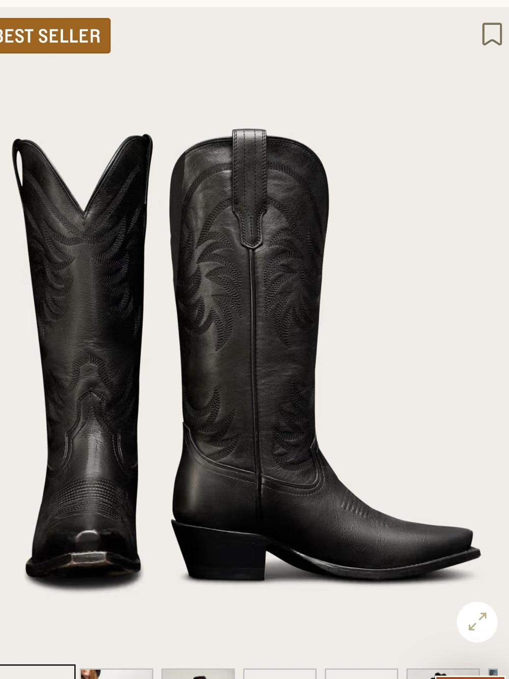 Tecovas The Annie Boots in Midnight Cowhide